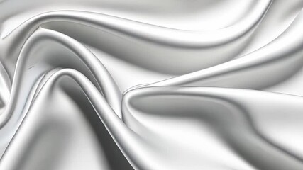 Poster - Glimmers of luxury as a soft white fabric cascades with elegant folds and delicate shadows Generative AI