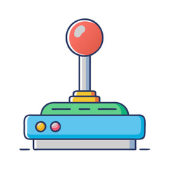 Poster - Illustration of a retro arcade joystick for gaming and entertainment vector graphic design