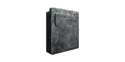 Poster - Stone Textured Folder Icon. Symbolizes Digital File Management And Organization Isolated On Transparent Background
