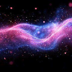 abstract swirling nebula with pink and blue hues