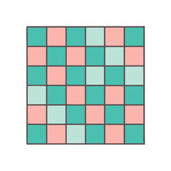 Poster - Abstract square pattern design with geometric shapes and colors, grid background illustration art