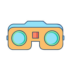 Poster - Explore virtual reality with vr headset vector illustration for immersive experience design and gaming
