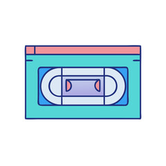 Poster - Retro vhs tape vector illustration for vintage media and entertainment technology design asset