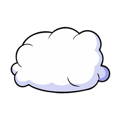 Poster - Cartoon cloud vector illustration fluffy cloudscape weather element sky design graphic art icon image