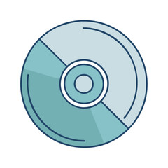 Fototapete - Illustration of a compact disc cd dvd data storage optical disc digital data information