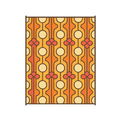 Poster - Retro vintage floral pattern design background wallpaper decorative art graphic style texture