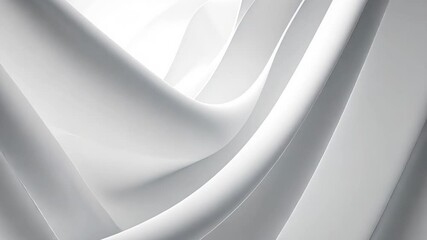 Poster - Exploring the elegance of flowing white fabric in a bright, minimalist space during soft daylight hours Generative AI