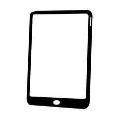 Poster - Minimalist Tablet Illustration with a Clean White Screen and Black Border