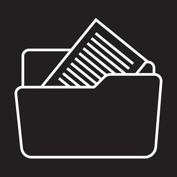 Store files vector icon set in black and blue colors.