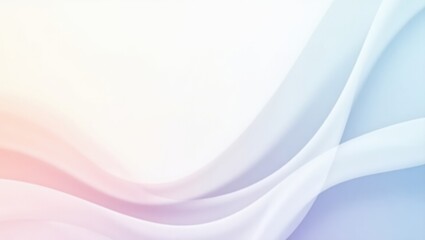 Poster - Soft Abstract Pastel Color Wavy Silk Fabric
