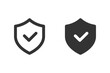 © ridhobadal - Shield icon with a check mark. Representing security, protection, and approval.