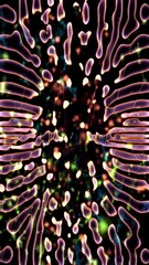 Fototapete - Witness a mesmerizing display of vibrant colors and intricate shapes as they flow and change, creating a dynamic visual experience