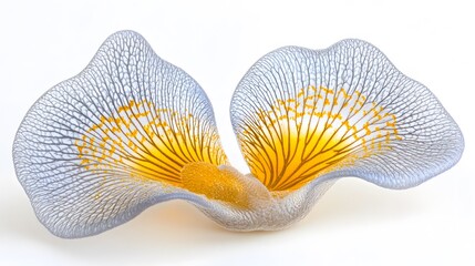 Wall Mural - Abstract Blue and Gold Flower Petal Closeup Macro
