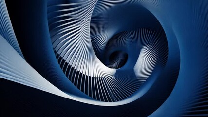 Poster - Abstract Blue Spiral: A mesmerizing display of abstract art featuring a spiraling vortex in shades of blue, its intricate lines and curves creating a sense of depth and movement.