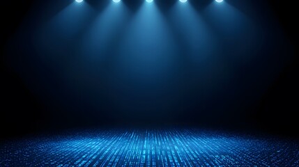 Abstract Blue Digital Stage Lights Background