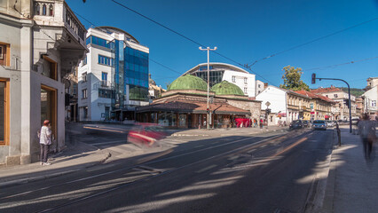 Naklejka na meble Bosniak Institute timelapse hyperlapse, in a renovated Turkish bathhouse in Sarajevo