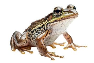 Aufkleber - Close-up of a frog showcasing vibrant colors and intricate details on a transparent background, perfect for creative projects and educational materials