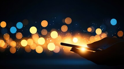 Poster - Night Lights and Mobile Technology