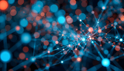 abstract data network background pattern. abstract with blurred light network. Digital networking. Data science abstract connect wallpaper