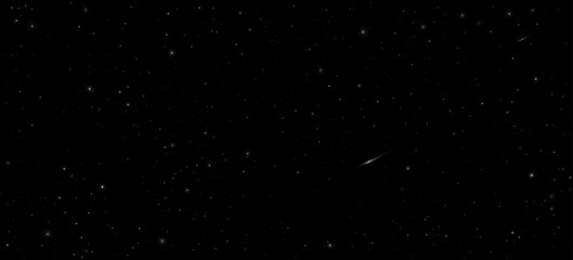 Wall Mural - abstract starry sky with a falling meteorite. shining stars in the dark sky. universe background. de
