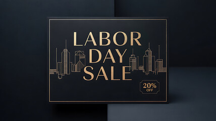 Fototapete - LABOR DAY SALE banner template for website created with generative ai 