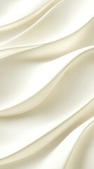 Poster - The image is a white background with a wave pattern. The wave pattern is made up of many small lines that are all connected to each other. Scene is calm and serene, as the wave pattern is gentle