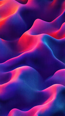 Poster - A colorful, abstract image of a mountain range with a blue and purple hue. The image is full of vibrant colors and has a dreamy, surreal feel to it