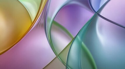 Poster - A colorful abstract painting with a purple and green swirl. The painting is full of vibrant colors and has a sense of movement