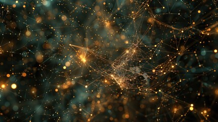 Poster - A captivating visualization of millions of nodes and links, representing complex networks and connections with an abstract and digital aesthetic, perfect for technology and innovation themes.