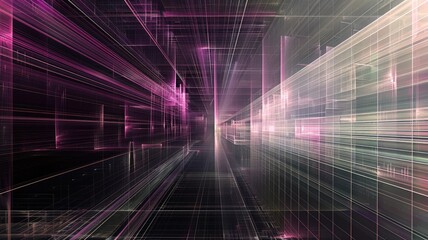 Poster - This abstract digital art piece showcases vibrant colors and intricate lines, creating a dynamic visual experience that embodies modern artistic expression and creativity.