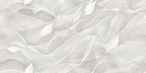 Poster - Abstract white flowing waves resembling fabric. Background image of 3D rendering art with wavy texture or monochrome wall with ocean wave. Digital artwork for minimalist and modern design. AIG51.