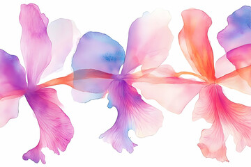 Poster - Delicate, colorful floral design with watercolor-like textures.