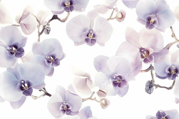 Poster - Delicate orchid blossoms in soft pastel hues.