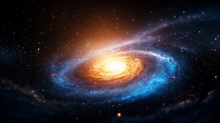 stunning spiral galaxy with vibrant cosmic colors