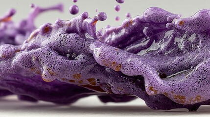 Aufkleber - Abstract Purple Liquid with Bubbles Splashing