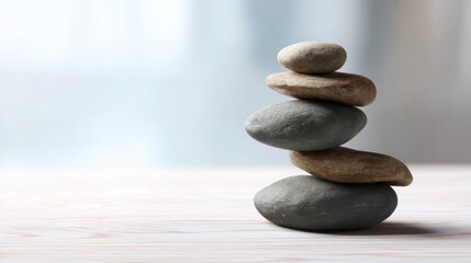 Poster - Stack of rocks illustrating balance ritual and disciplined financial habits in effective investment management practices
