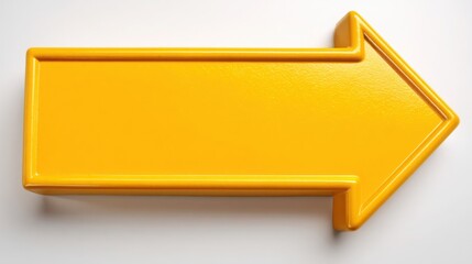 Poster - Bright yellow arrow indicating direction in a foggy environment representing a masked price trajectory and market movement