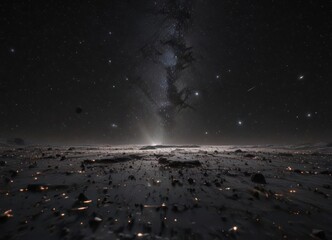 Wall Mural - millions of stars sparkle in vast, dark space , night, twinkle