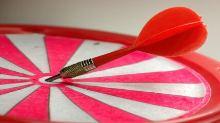 Poster - Dart precisely hitting symbolizing emotional precision and the importance of targeted mindset in trading control