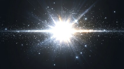Wall Mural - bright star explosion space galaxy