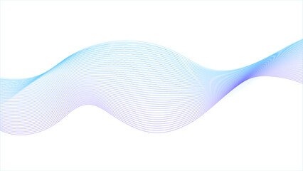 Canvas Print - abstract waveform in cyan and purple tones