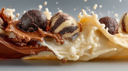 Aufkleber - Delicious Chocolate and Cream Candy Splash