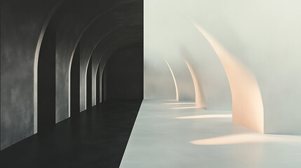Poster - Abstract architectural shadows and light play minimalist environment artistic viewpoint for modern design inspiration