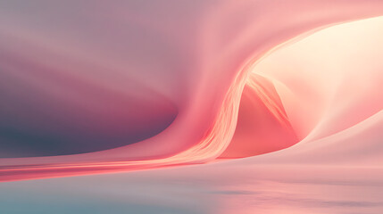 Aufkleber - Flowing abstract wave patterns digital realm serenity art ethereal environment aerial view tranquil concept