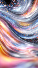Poster - Dynamic flowing abstract art digital realm visual design colorful environment close-up view conceptual beauty
