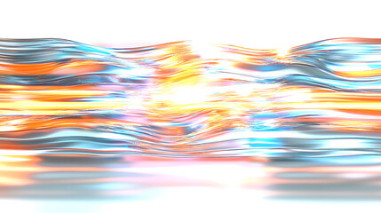 Poster - Dynamic colorful waves abstract digital art vibrant bright fluid motion artistic expression