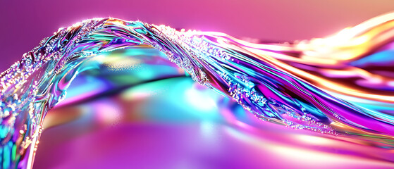 Poster - Dynamic colorful water flow abstract art digital artwork vibrant environment close-up view fluid motion