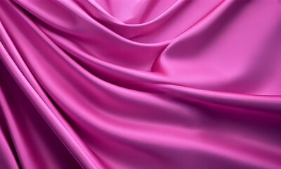 Fototapete - Pink and white silk satin background, illustration, light pink gradient, flowing fabric texture, silk fabric, light purple and gold color scheme, soft tones, elegant style, 