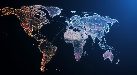 world map global connection network