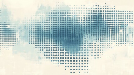 Poster - Abstract background with halftone dots and watercolor wash